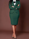Profession Long-sleeved Suit Bodycon Dress Set 2-piece Sets