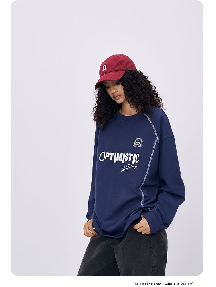 Liber Autumn Neutral wear Letter Sweatshirts&Hoodies