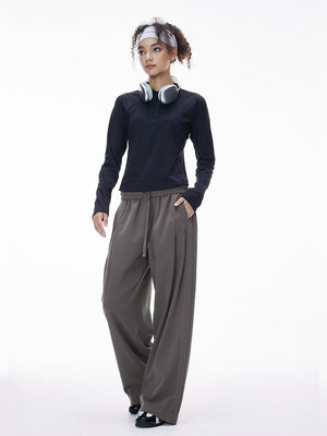 Liber Autumn Neutral wear Solid Color Pants