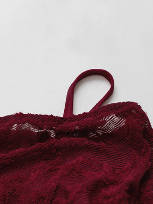 Lace-trimmed Long-sleeved T-shirt