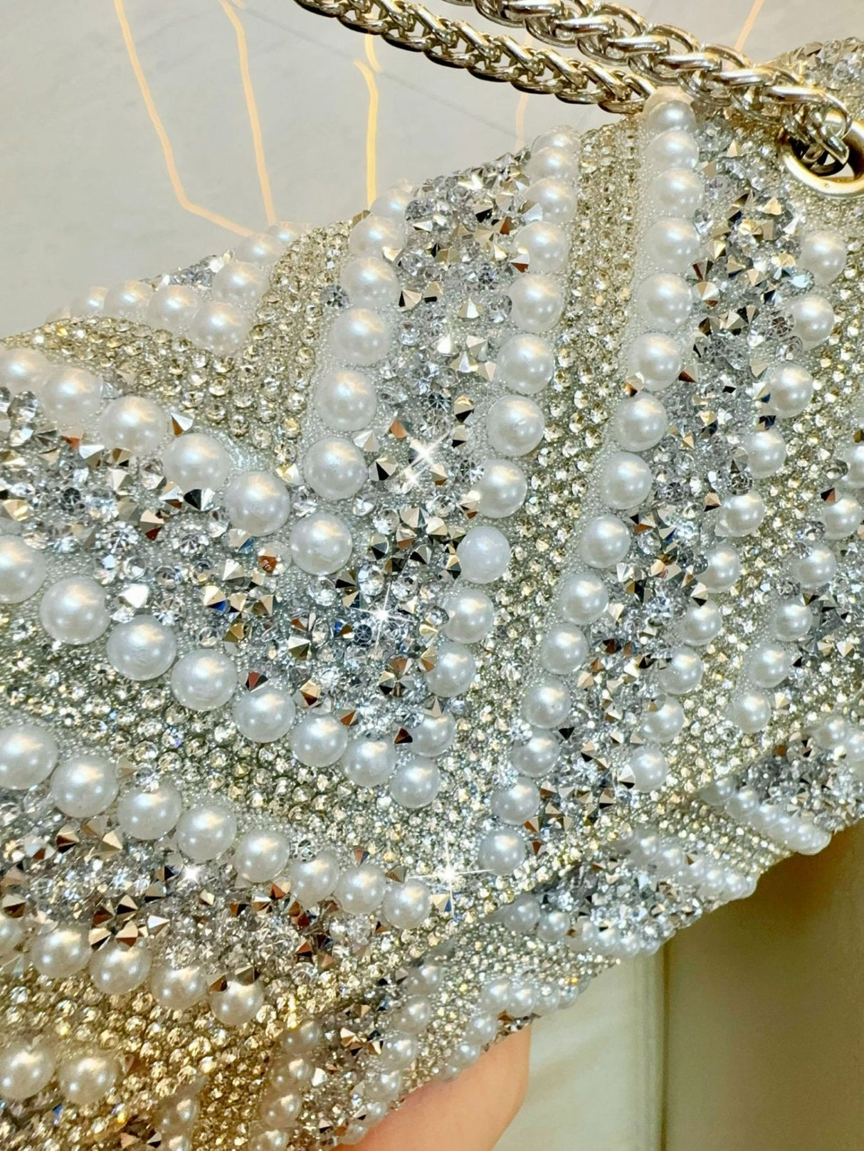 Liber Four Seasons ACC Diamond Pearl Underarm Bag