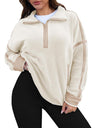 Plush Half Zipper Outdoor Leisure Sports Sweatshirt