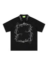 Graffiti Embroidery Loose-fit POLO Shirt