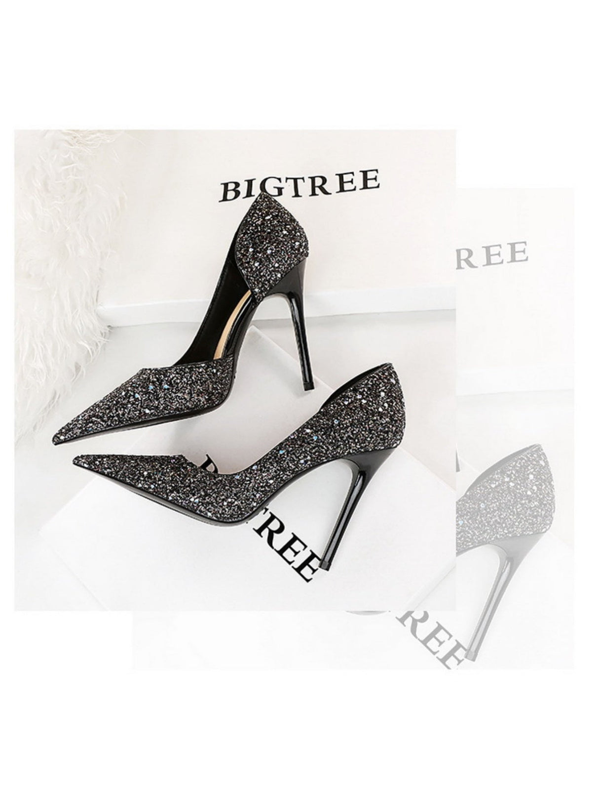 Liber Spring and Autumn Sequined Women's High Heels