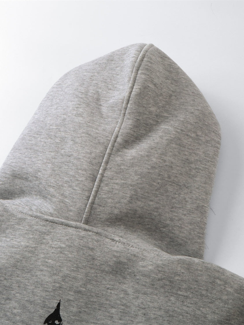 Halloween Hip Hop Fur Collar Hooded Loose Coat
