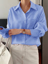 Stripes Buttons Long Sleeves Shirts