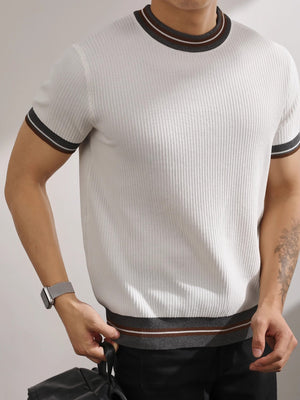 Color Matching Stripes Old Money Style T-shirts