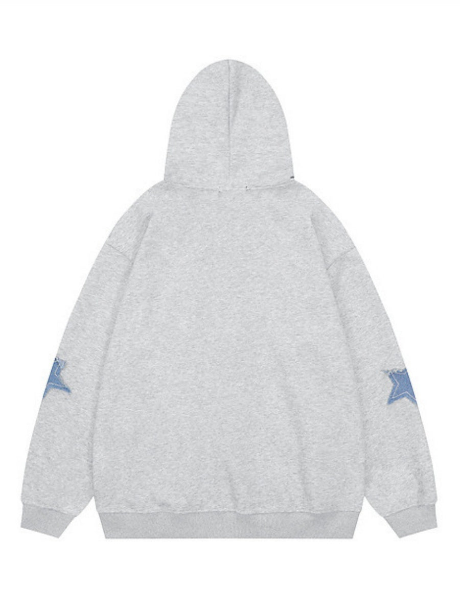 Liber Autumn Women's Zipper Geometric Patterns Sweatshirts&Hoodies