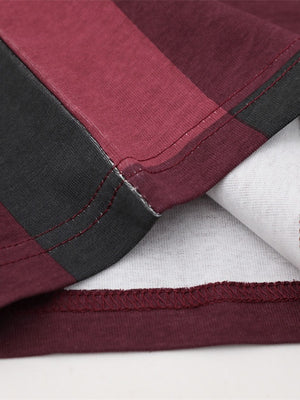 Plaid Ins Hip Hop Color-blocked POLO Shirt