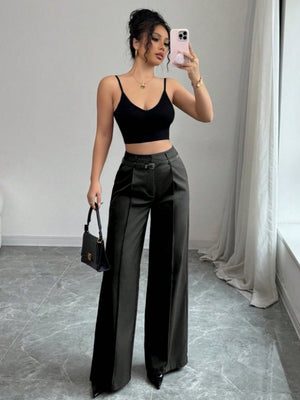 Straight-fit Suit Commuting Pocket Pants