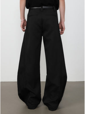 Retro Machete Stereo Gathering Cleanfit Dress Pants Pants