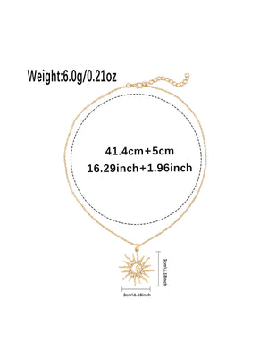 Alloy Sun Necklace