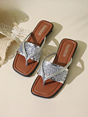 Sequined Flip-flops