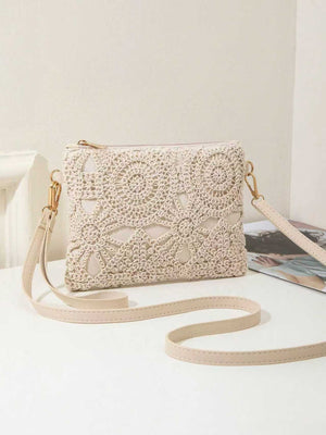 Vacation Lace Cutout Crossbody Bag