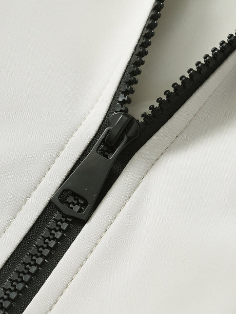 Zipper Version Leisure Outdoor Drawstring Windproof Hooded Windbreaker