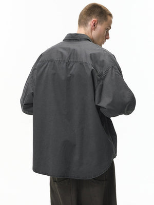 Liber Autumn Neutral wear Pocket decoration Solid Color Shirts