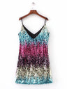 Sequins Sexy Camisoles Formal Dress Mini&Short Dresses