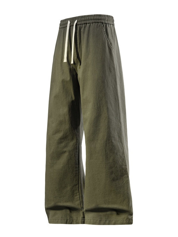 Washing Straight Wide-leg Jeans