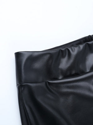 Black Bodycon Skirt Retro High Waist Fishtail Slit Skirts