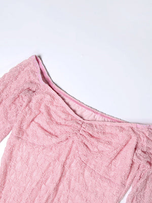 Off-the-shoulder Maxi Dress High Waist Slim Sexy Long Hip Dress