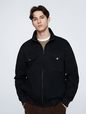 Thin Stand Collar Personality Outdoor All-match Work Jacket