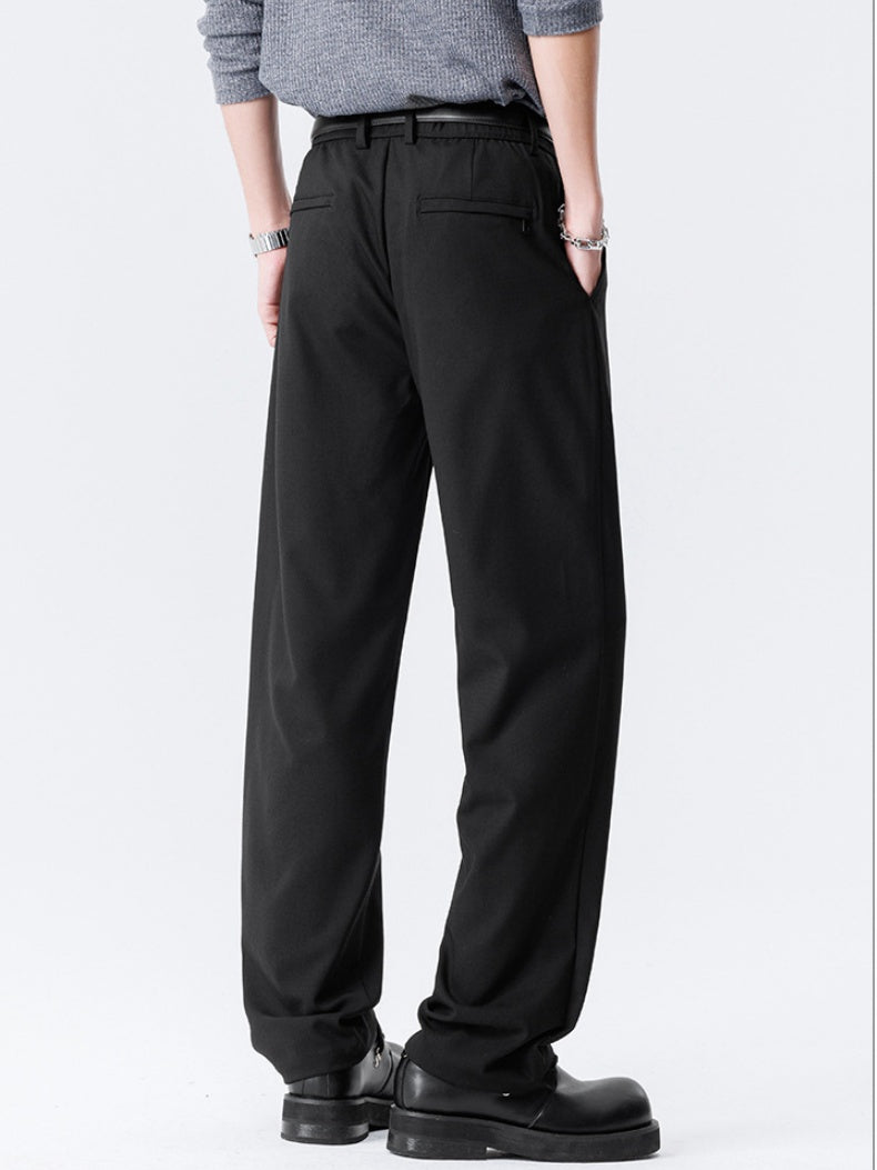 Drape Flax Straight-Fit Slim-Fit Anzughose