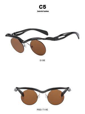 Half-rimmed Round Sunglasses