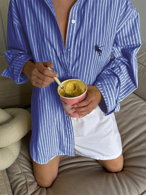 Stripes Buttons Long Sleeves Shirts