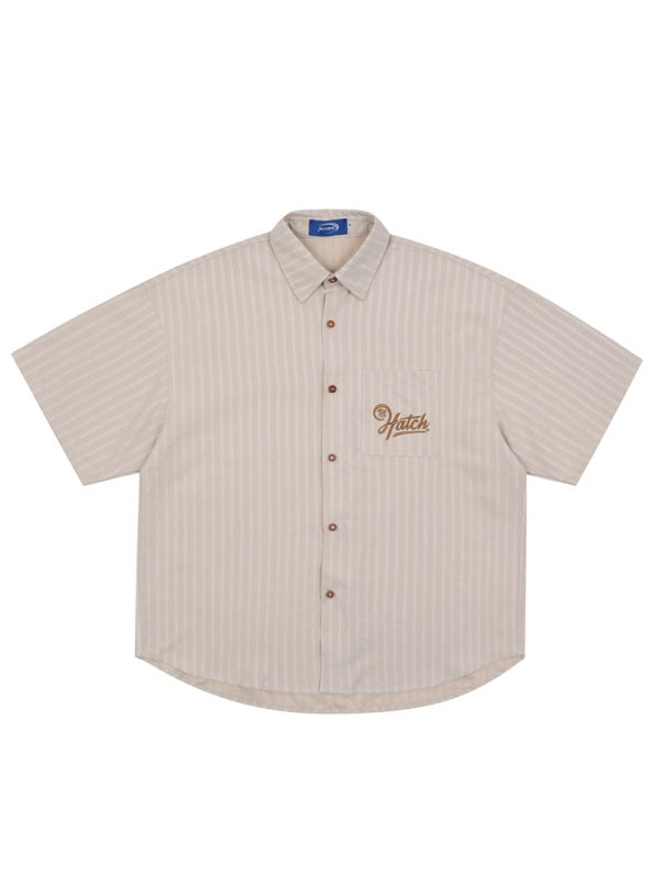 Retro Embroidery Stripes Ins Shirts