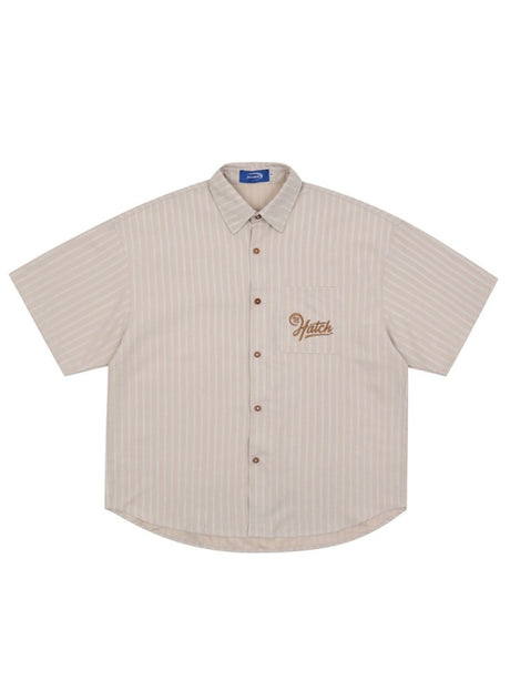 Retro Embroidery Stripes Ins Shirts