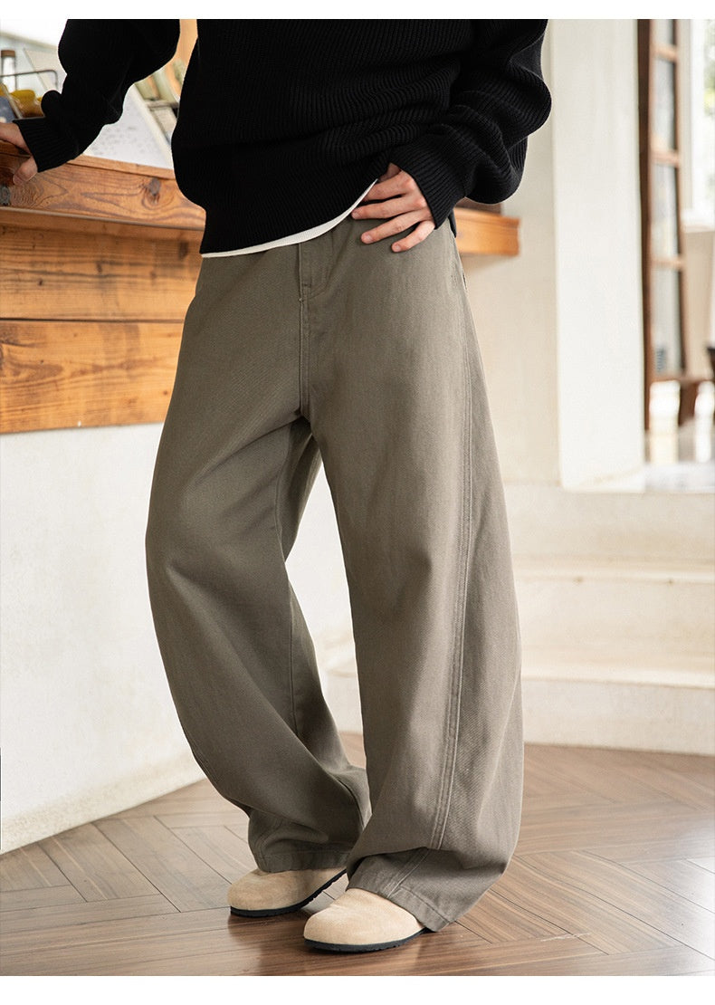 Liber Autumn Men's None Solid Color Pants