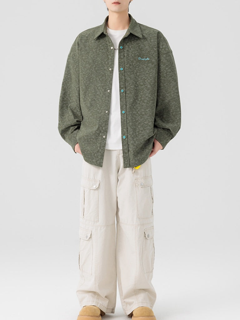 Printed Embroidery Corduroy Wear-resistant Shirts