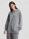 Hooded Loose Washing Water Old Solid Color Leisure Sweatshirts&Hoodies Set