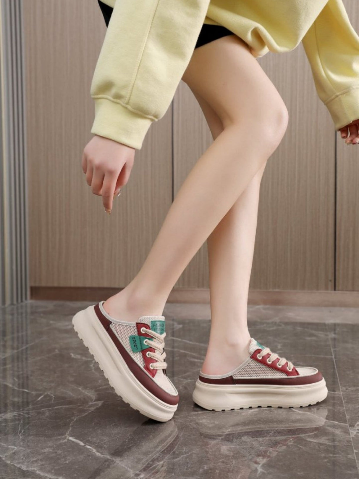 Colorblock Thick-soled Women's Casual Sports Shoes