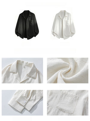 Slight Wrinkles Flax Cuban Territory Shirts