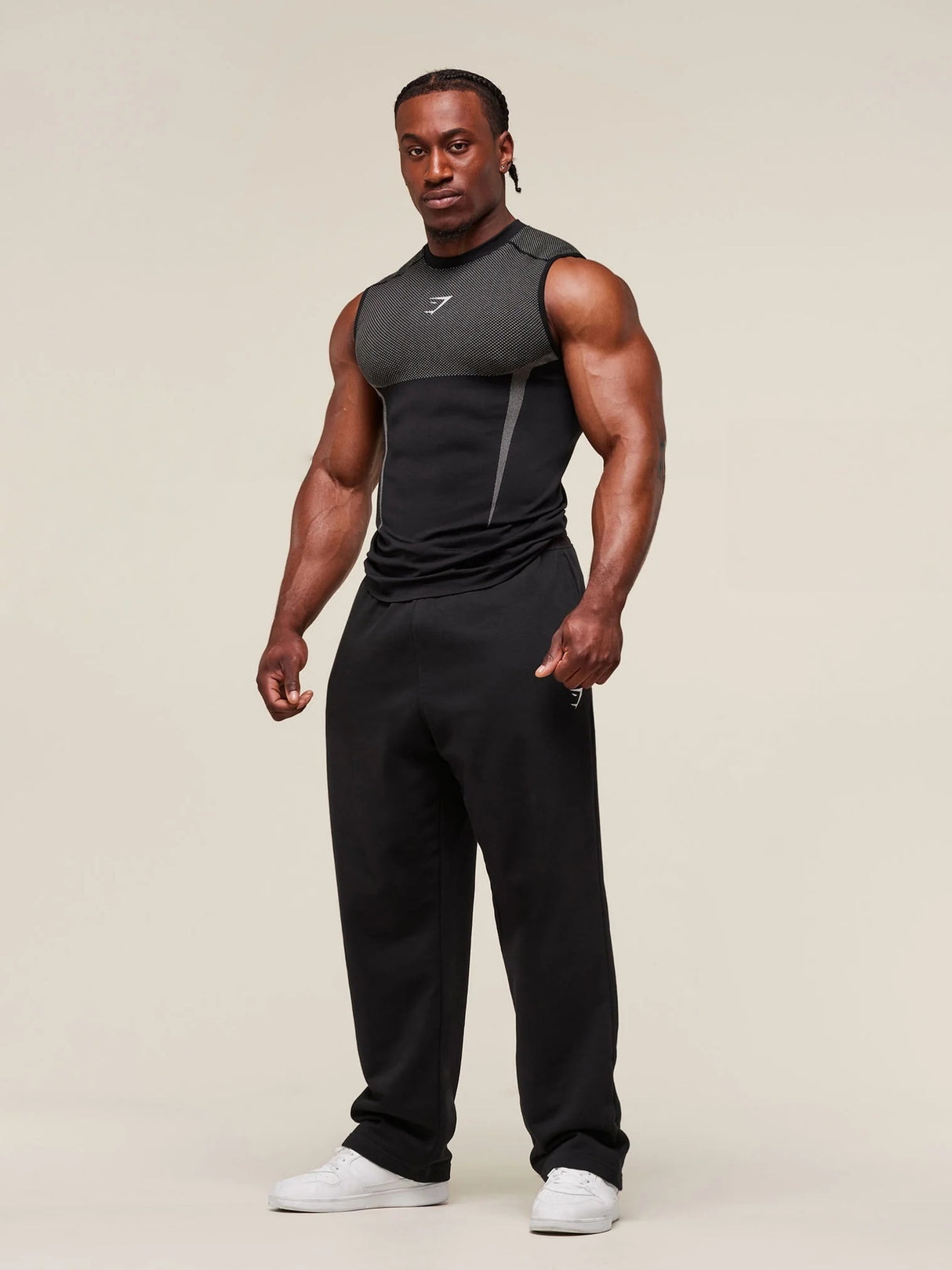 GYMSHARK Fitness Stretch Breathable Tight Tank Tops