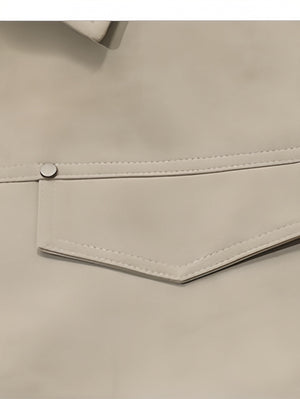 Retro Barnwind Deconstruction Cleanfit Lapel Suede Short Coat