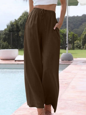 Blended Bandage Loose-fit Pocket Pants