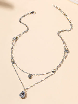 Gold-plated Teardrop Pendant Necklace