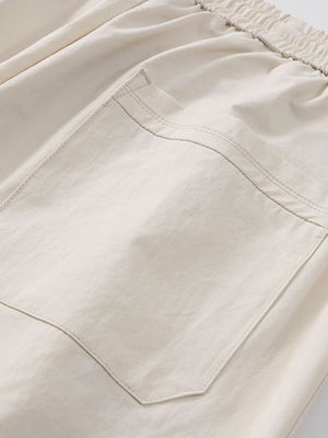 Loose-fit Straight-fit Cooling Sensation Wide-leg Pants