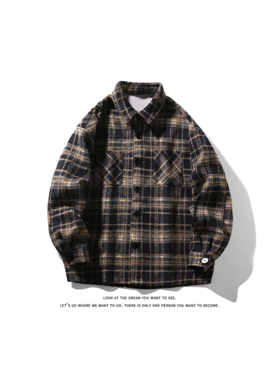 Plaid Loose-fit Shirts