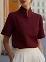 Stand Collar Short Sleeve Jacket Grace Shirts