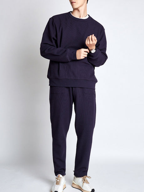 Simple Drawstring Straight-fit Sports Pants