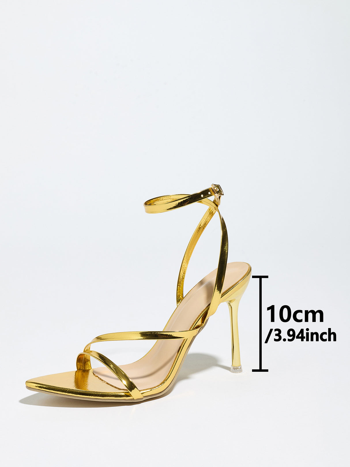 Sexy Gold Strappy High-heeled Sandals