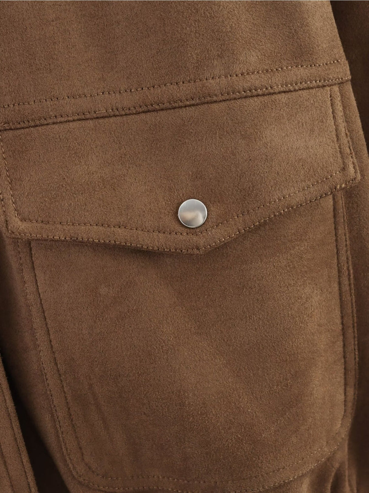 Suede Casual Textured Pocket Long-sleeved Jacket