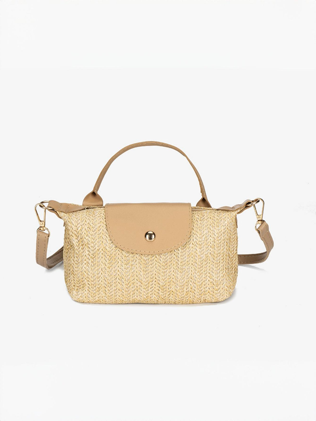 Vacation Patchwork Straw Crossbody Bag
