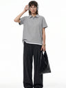 Layered-look Patchwork Business Polo Shirt