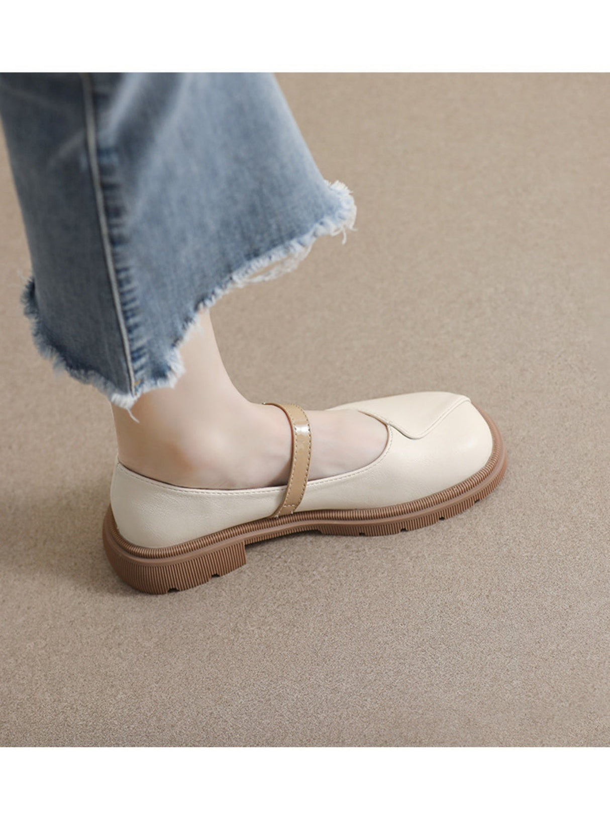 Liber Spring and Autumn Colorblock Women's Mary Jane Shoes