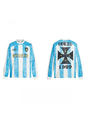 Mottled Stripes Cross T-shirts