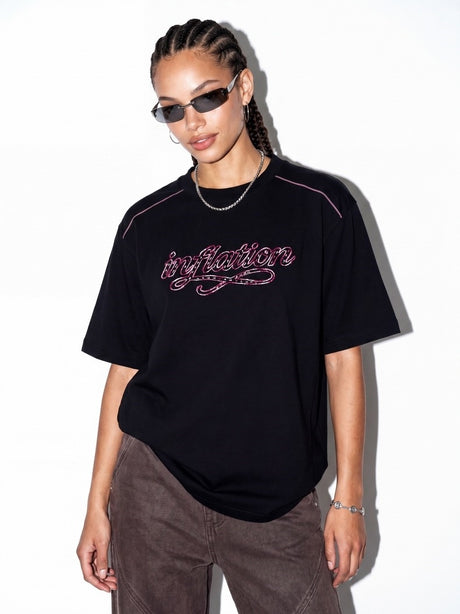 Applique Color-blocked T-shirts